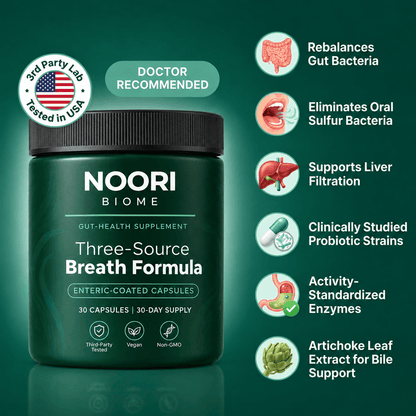 NOORI BIOME– Three-Source Breath Formula (Gut · Mouth · Liver)