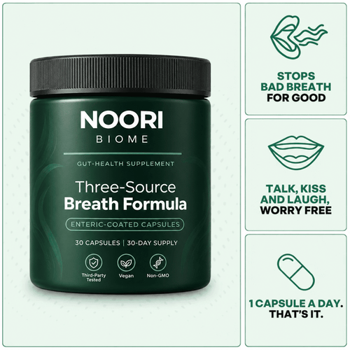 NOORI BIOME– Three-Source Breath Formula (Gut · Mouth · Liver)