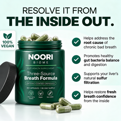 NOORI BIOME– Three-Source Breath Formula (Gut · Mouth · Liver)
